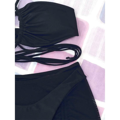 3-Pack: Criss Cross Halter Bikini Swimsuit & Beach Skirt