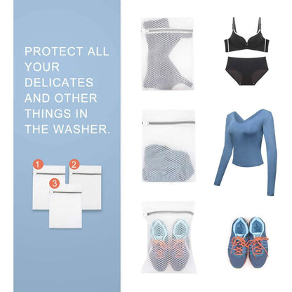 3-Pack: Durable Honeycomb Mesh Laundry Bags