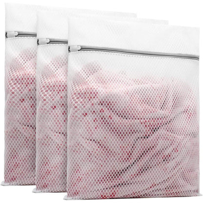 3-Pack: Durable Honeycomb Mesh Laundry Bags