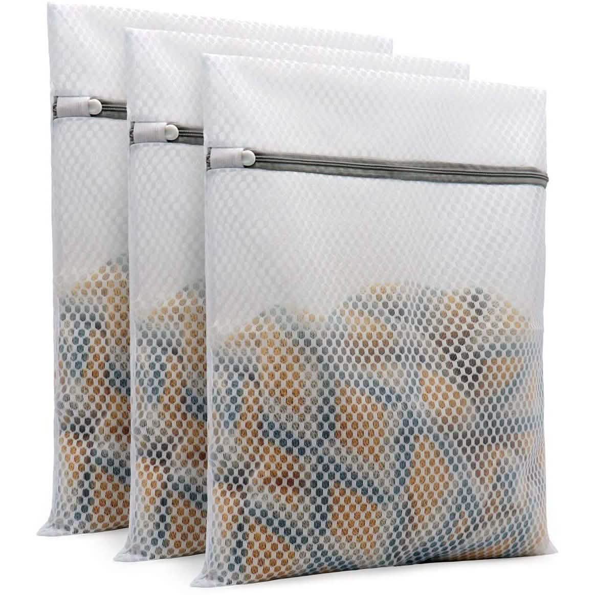 3-Pack: Durable Honeycomb Mesh Laundry Bags