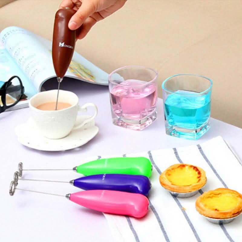 3-Pack: Electric Milk Frother Handheld Whisk