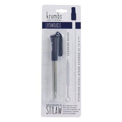3-Pack: Expandable Steel Straw