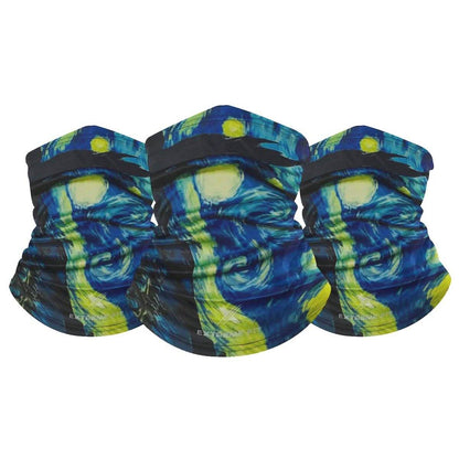 3-Pack: Famous Painting Neck Gaiter Bandana Multifunctional Scarves