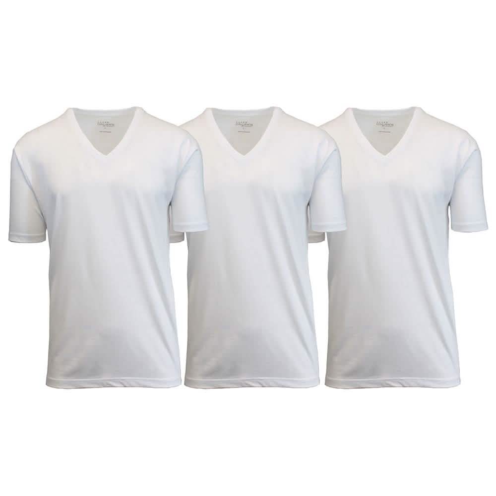 3-Pack: Galaxy By Harvic Men's Egyptian Cotton V-Neck Undershirt