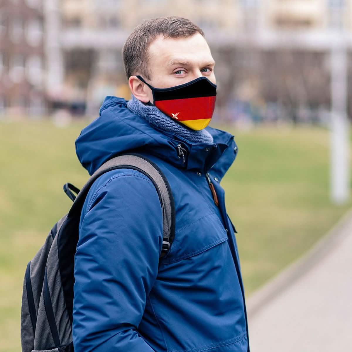 3-Pack: Germany Flag Double Layered Reusable Mask With Adjustable Loops