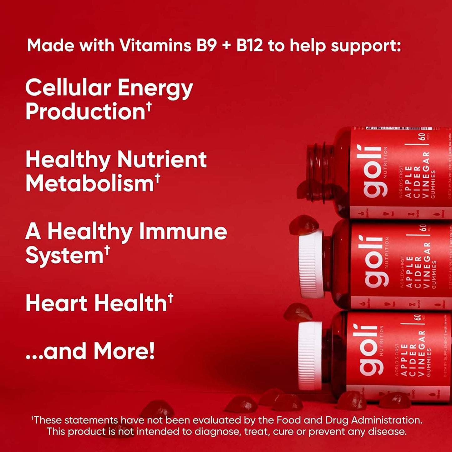 3-Pack: Goli Apple Cider Vinegar Gummy Vitamins
