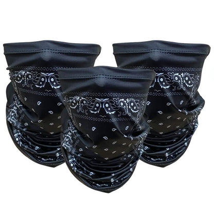 3-Pack: Headband, Bandanas, Scarf, Neck Warmer, Head Wrap, Multi Functional Gaiter