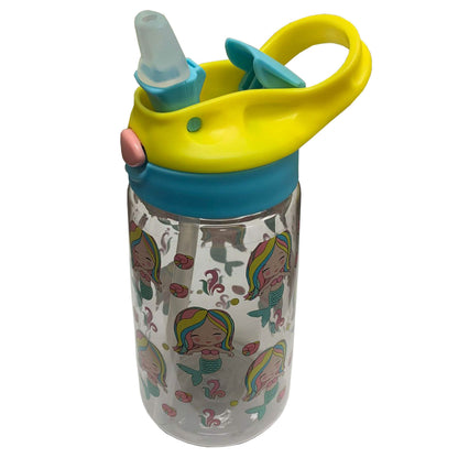 3-Pack: Kids Assorted Water Bottles with Auto Straw
