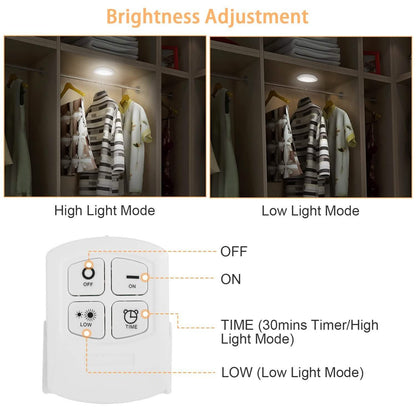 3-Pack: LED Wireless Puck Closet Lights