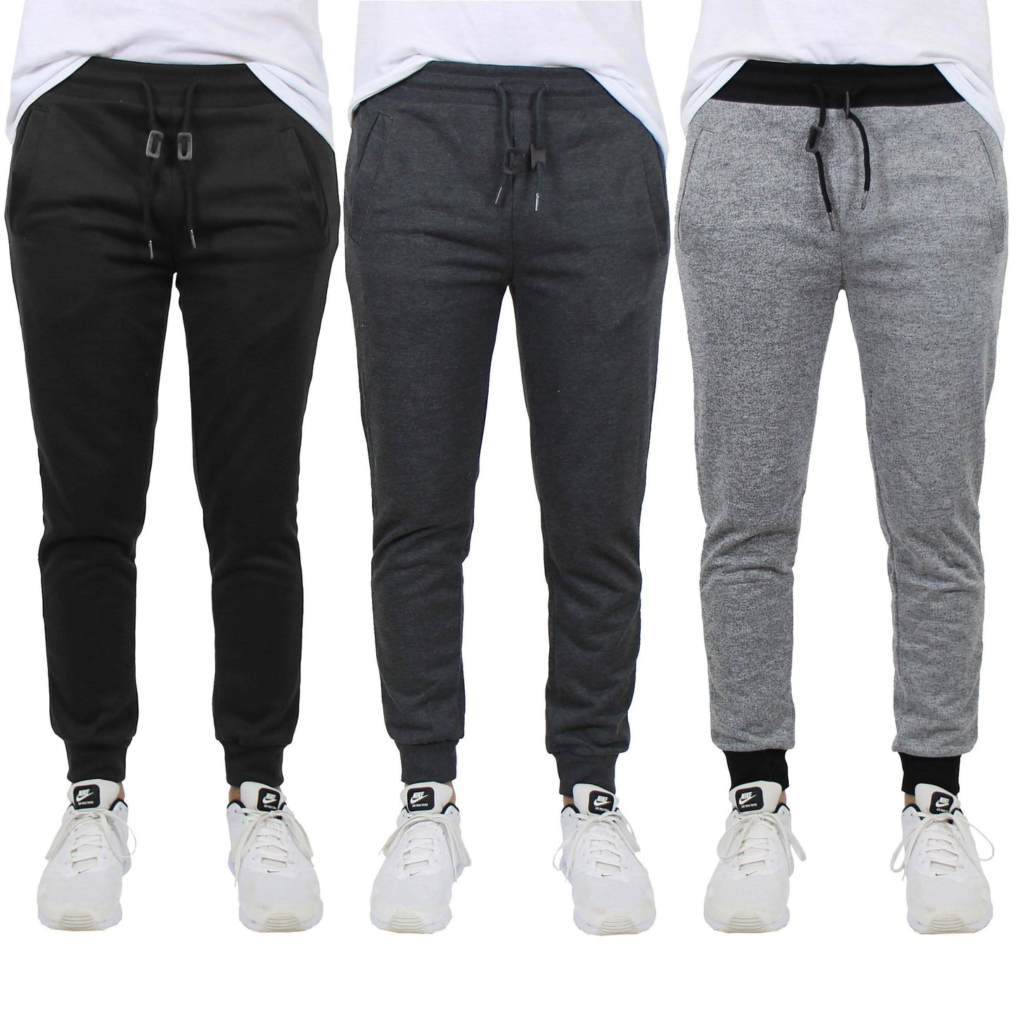 3-Pack: Men's French Terry Slim-Fit Jogger