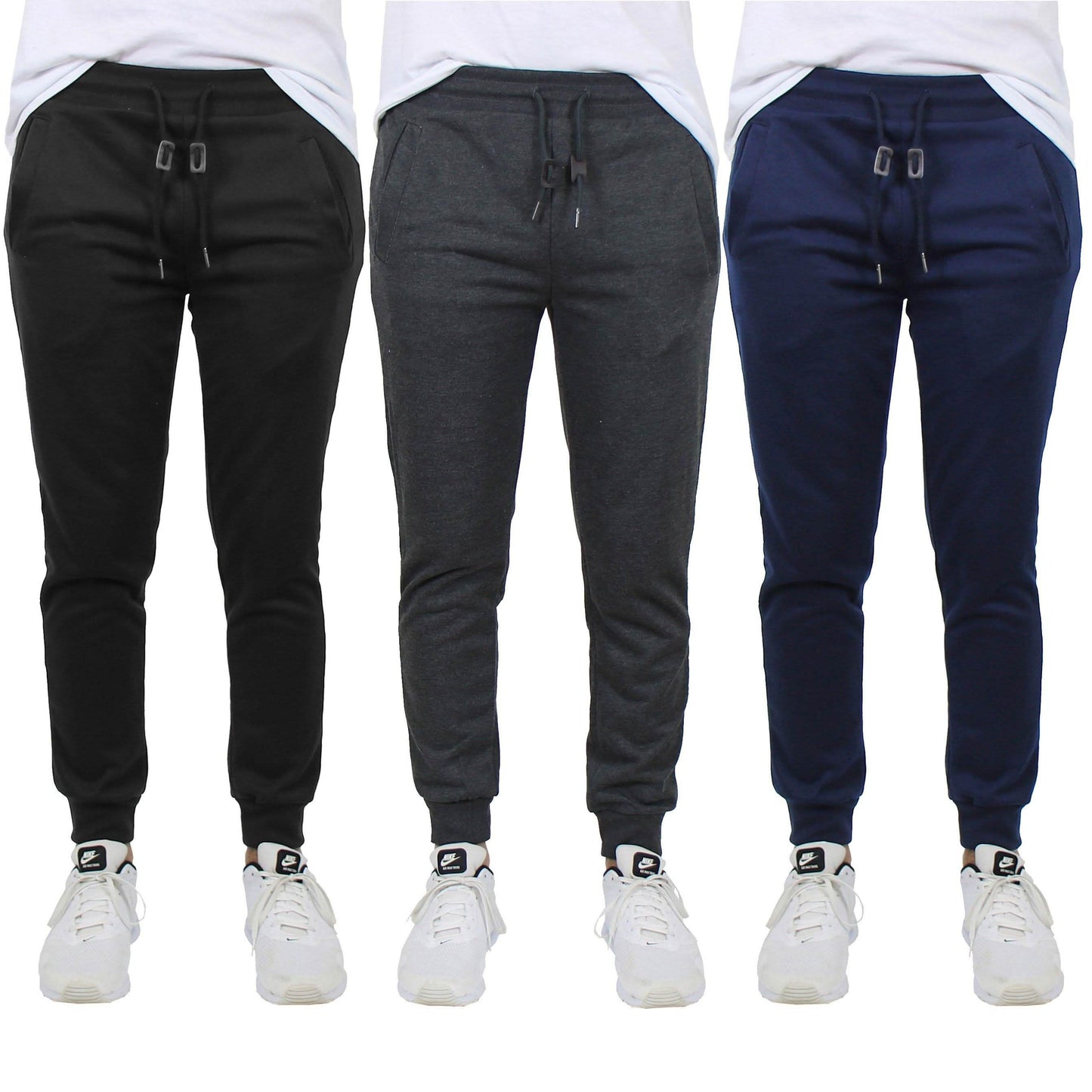 3-Pack: Men's French Terry Slim-Fit Jogger