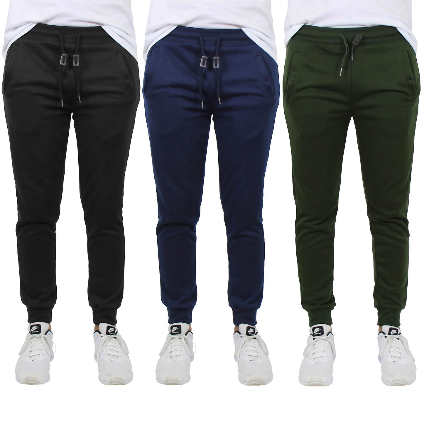 3-Pack: Men's French Terry Slim-Fit Jogger