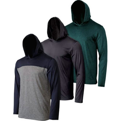 3-Pack: Men's Moisture Wicking Lightweight Hoodies