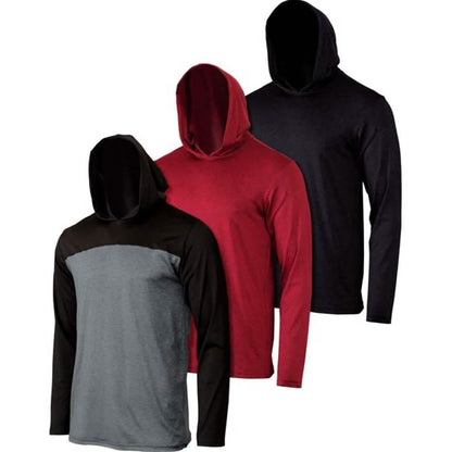 3-Pack: Men's Moisture Wicking Lightweight Hoodies
