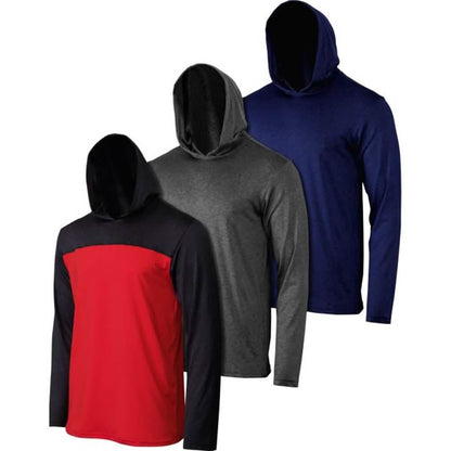 3-Pack: Men's Moisture Wicking Lightweight Hoodies