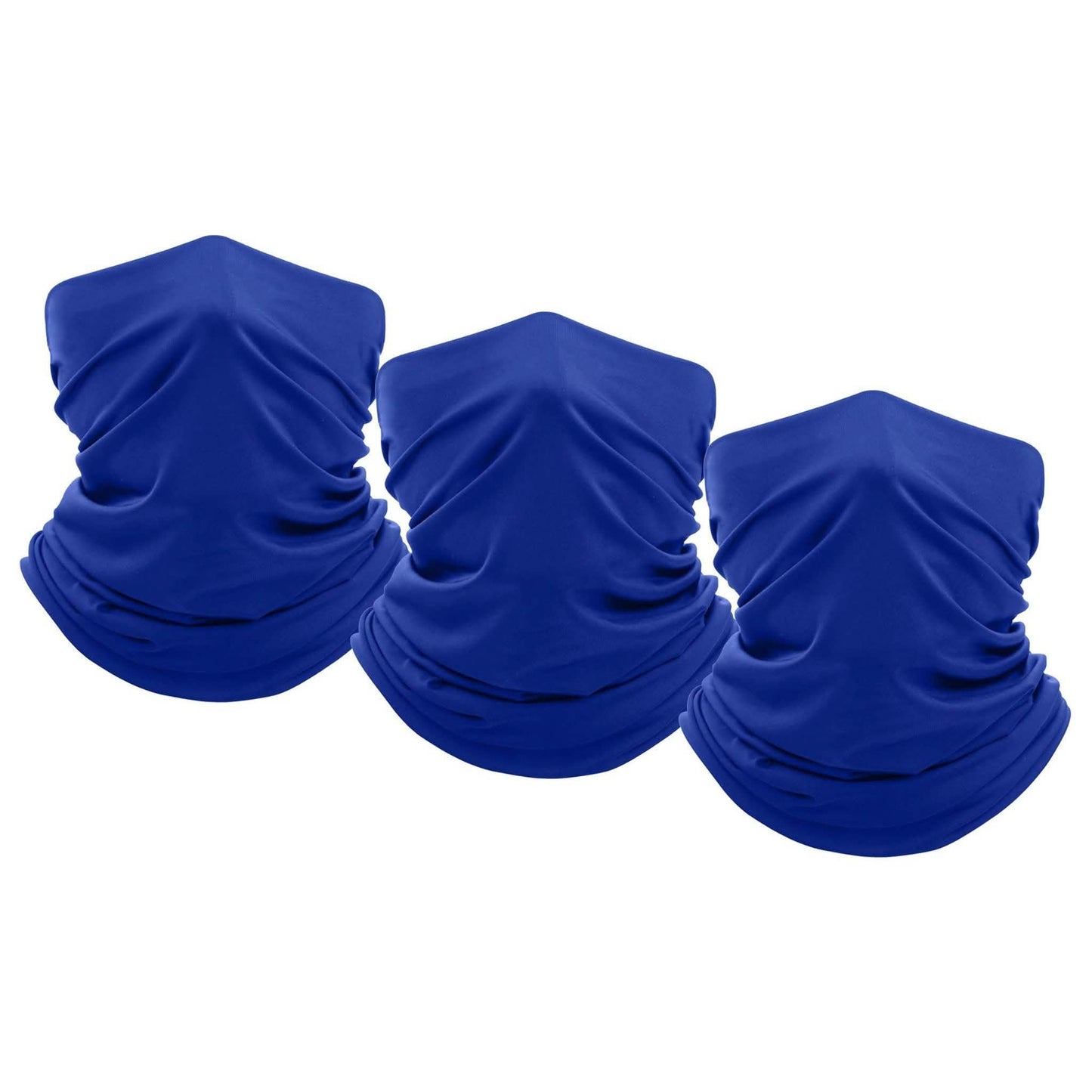 3-Pack: Moisture Wicking Breathable Stretch Gaiter Neck Face Mask