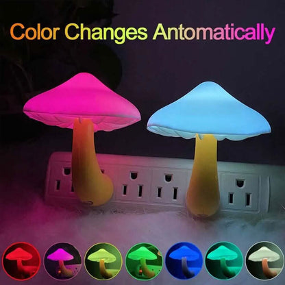 3-Pack: Mushroom Night Light with Dusk to Dawn Sensor