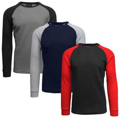 3-Pack: Raglan Sleeve Thermal Shirt