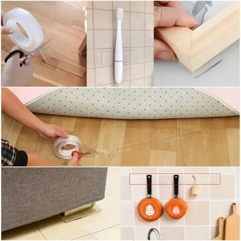 3-Pack: Reusable & Washable Nano Double-Sided Tape