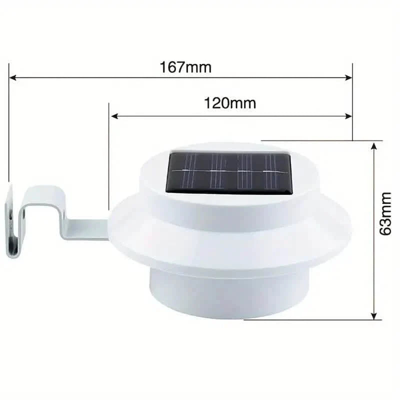 3-Pack: Solar LED Fence Gutter Lights