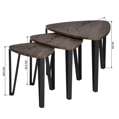 3-Pack: Stacking Side Table Set
