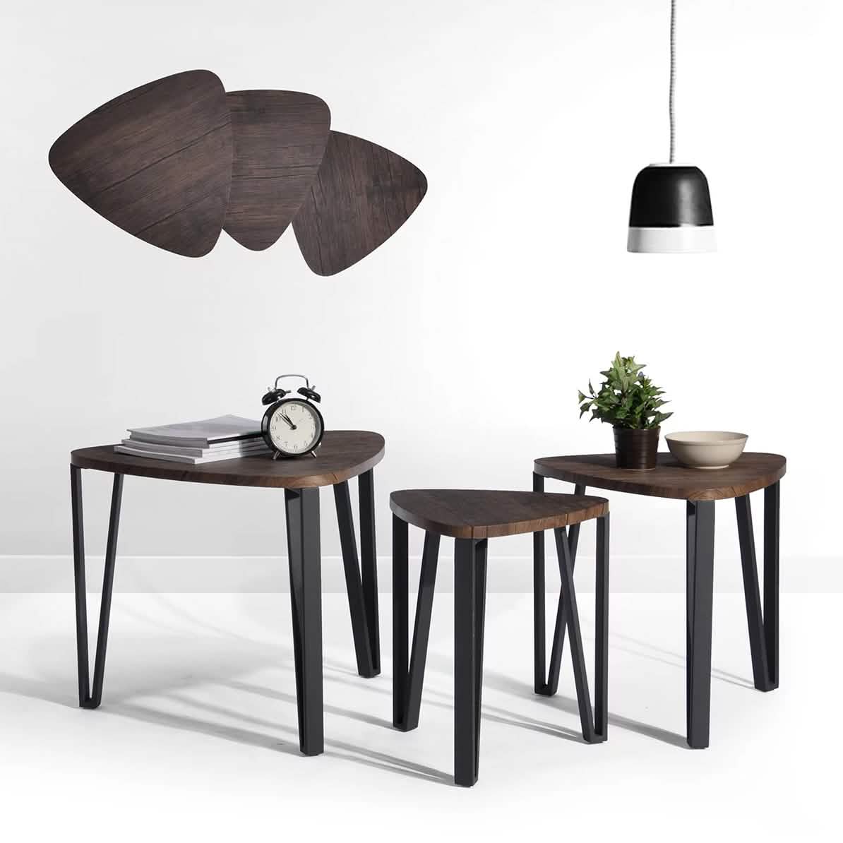 3-Pack: Stacking Side Table Set
