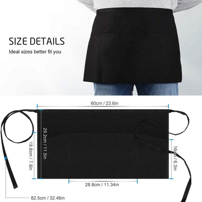3-Pack: Syntus Server Aprons with 3 Pockets