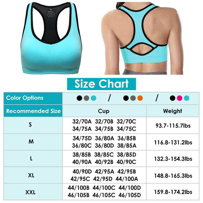 3-Pack: Women Padded Sports Bras