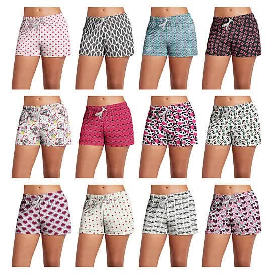 3-Pack: Women's Comfy Lounge Bottom Pajama Shorts with Drawstring