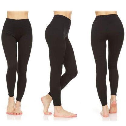 3-Pack: Women's Everyday Super Soft Slimming Brush Leggings