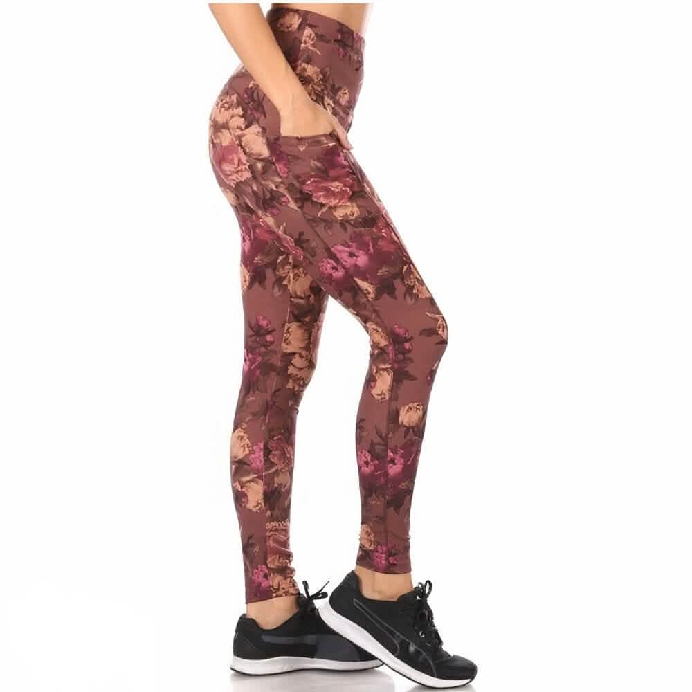 3 Pack: Women's Tummy Control Active Leggings with Side Pockets