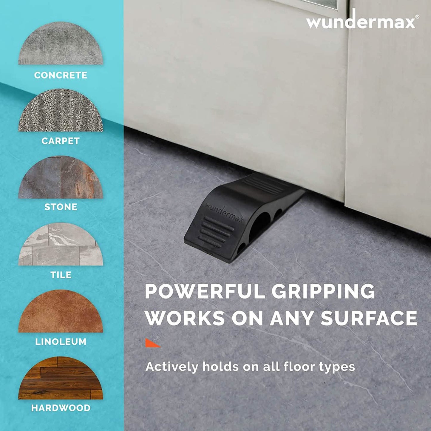 3-Pack: Wundermax Rubber Security Door Stoppers