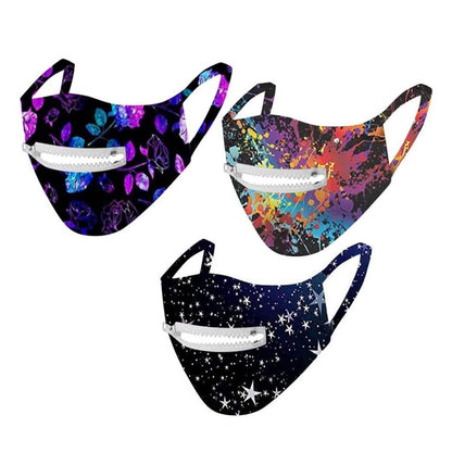 3-Pack: Zipper Reusable Cotton Face Mask for Everyday Use