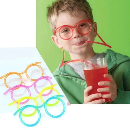 3-Pack: Creative Fun Glasses Straw Crazy Funny Art Straw