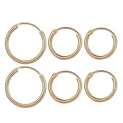 3-Pairs: Endless Hoop Earrings
