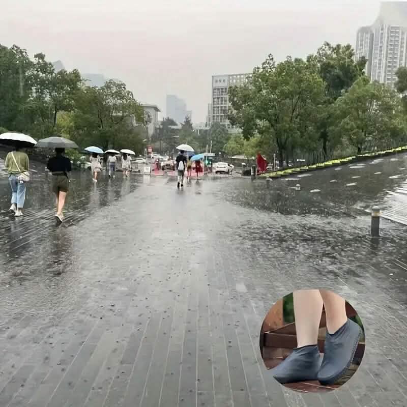 3-Pairs: Outdoor Latex Rain Boots Waterproof Shoe Cover