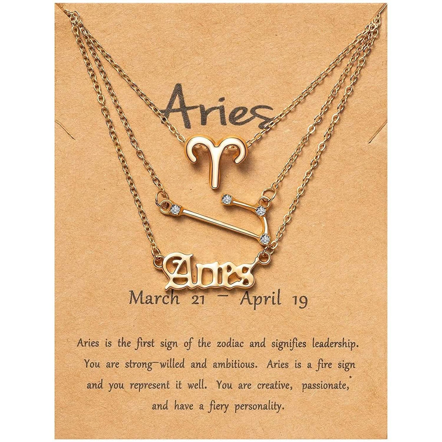 3-Piece: Constellation Zodiac Layer Necklaces