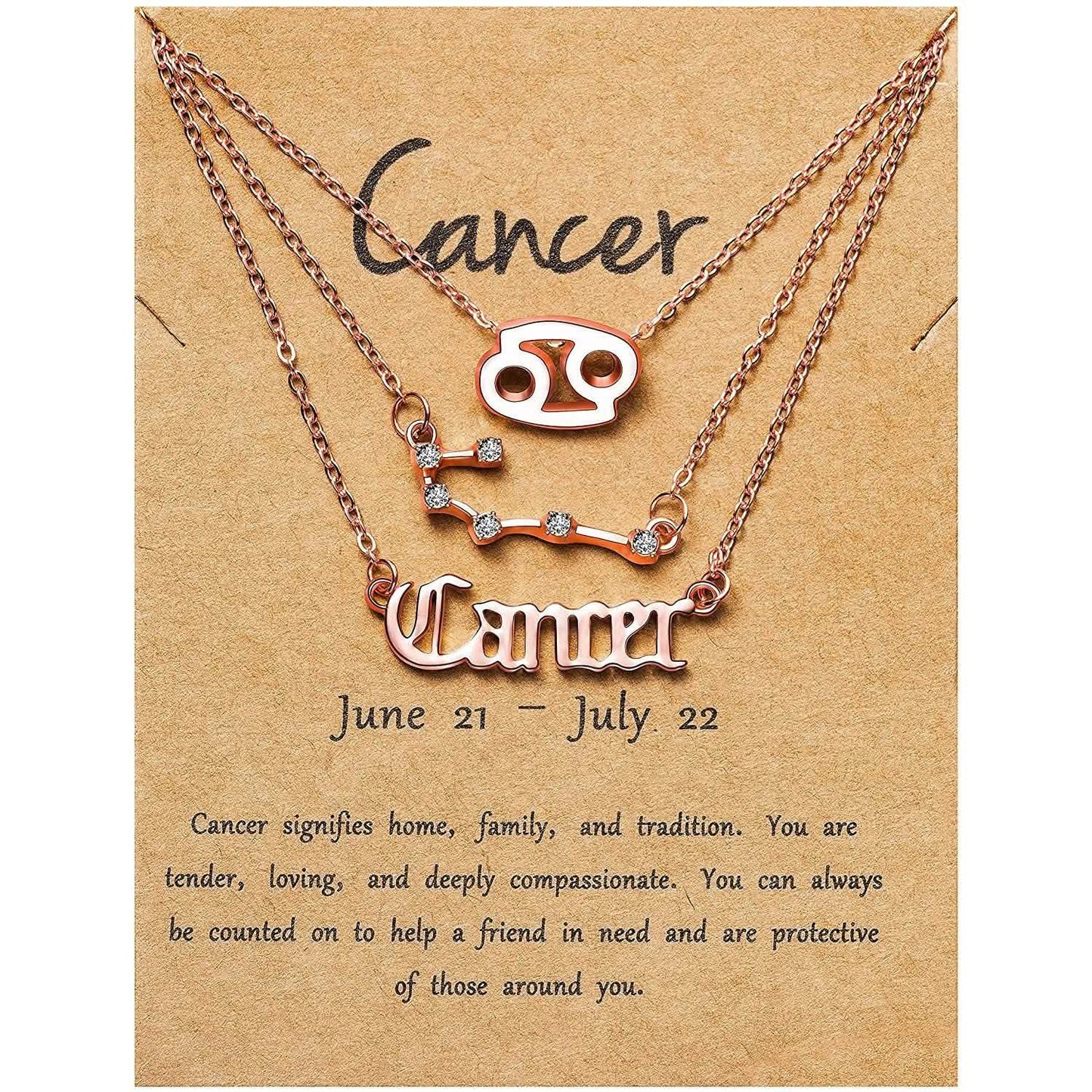 3-Piece: Constellation Zodiac Layer Necklaces