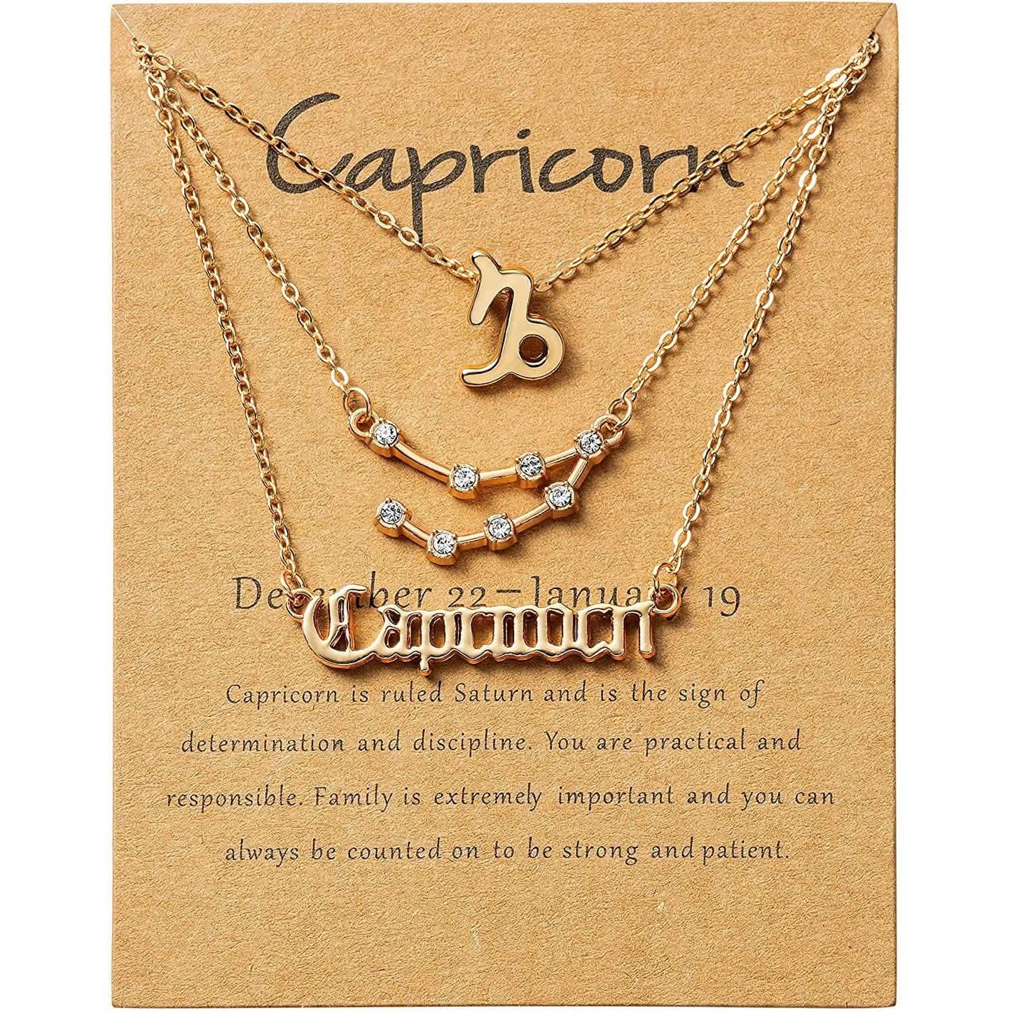 3-Piece: Constellation Zodiac Layer Necklaces