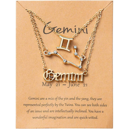 3-Piece: Constellation Zodiac Layer Necklaces