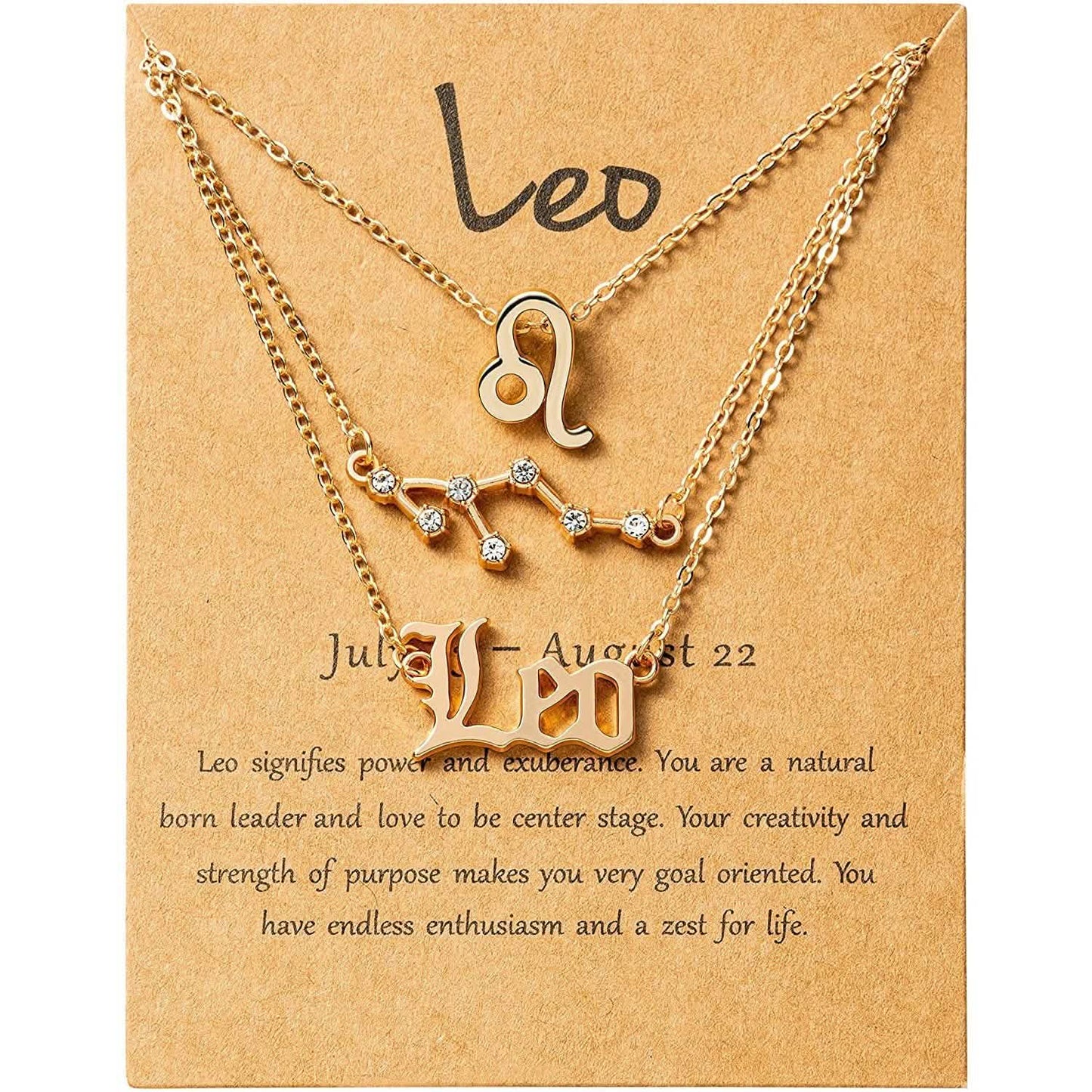 3-Piece: Constellation Zodiac Layer Necklaces