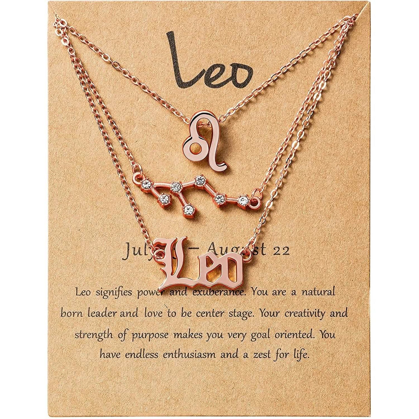 3-Piece: Constellation Zodiac Layer Necklaces