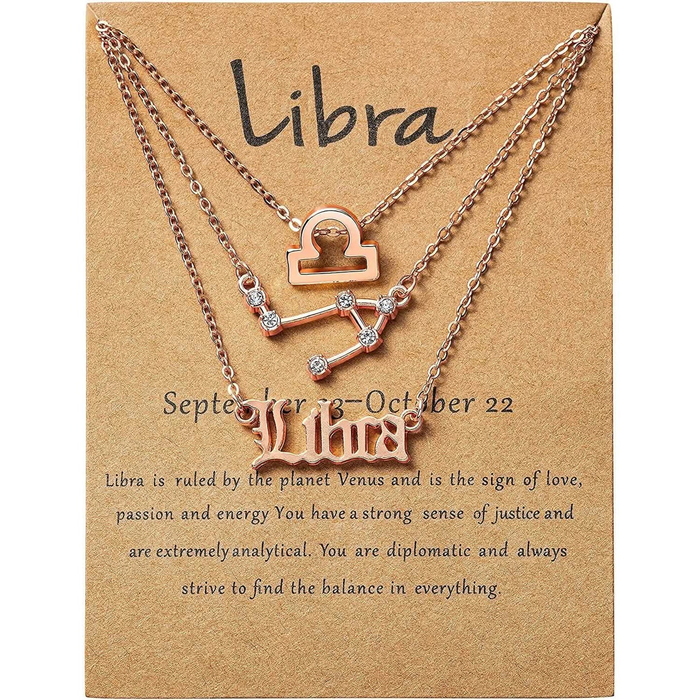 3-Piece: Constellation Zodiac Layer Necklaces