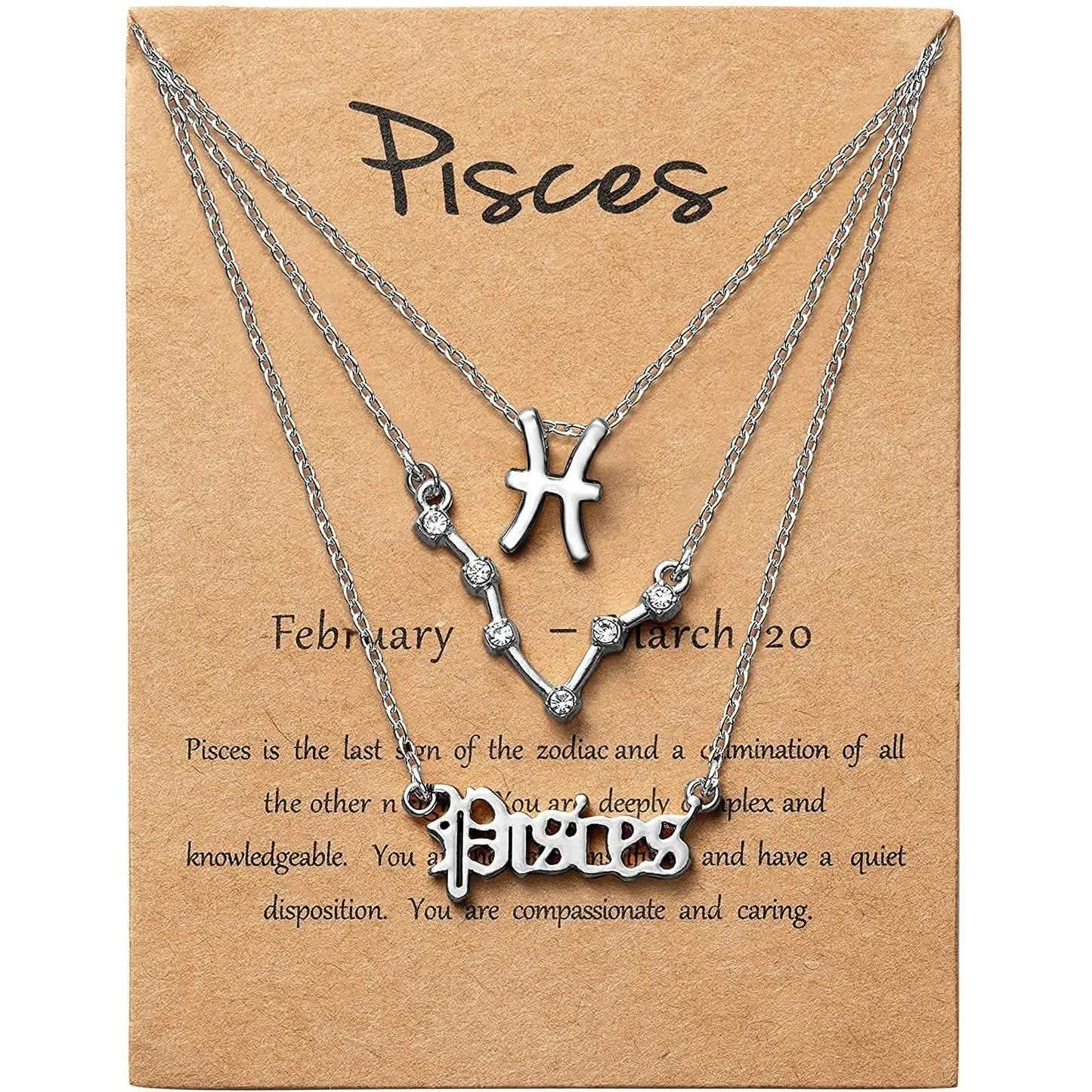 3-Piece: Constellation Zodiac Layer Necklaces
