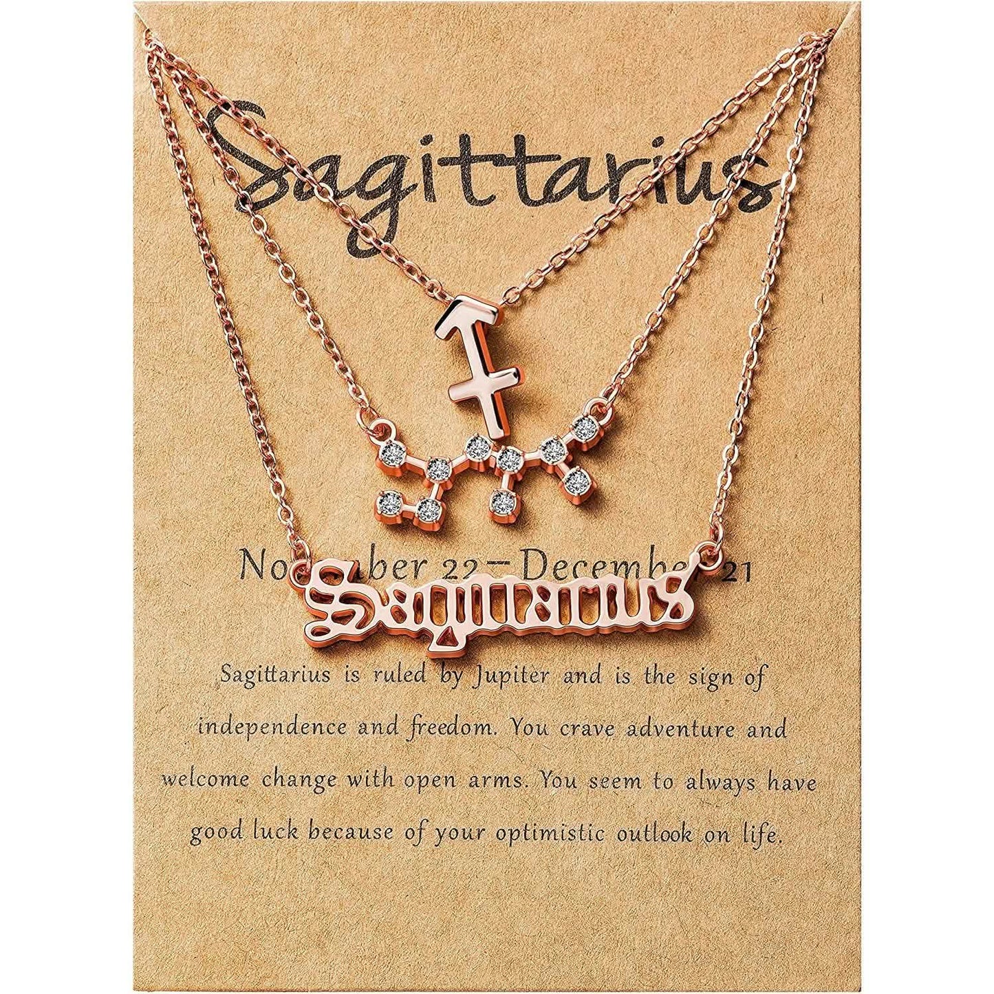 3-Piece: Constellation Zodiac Layer Necklaces