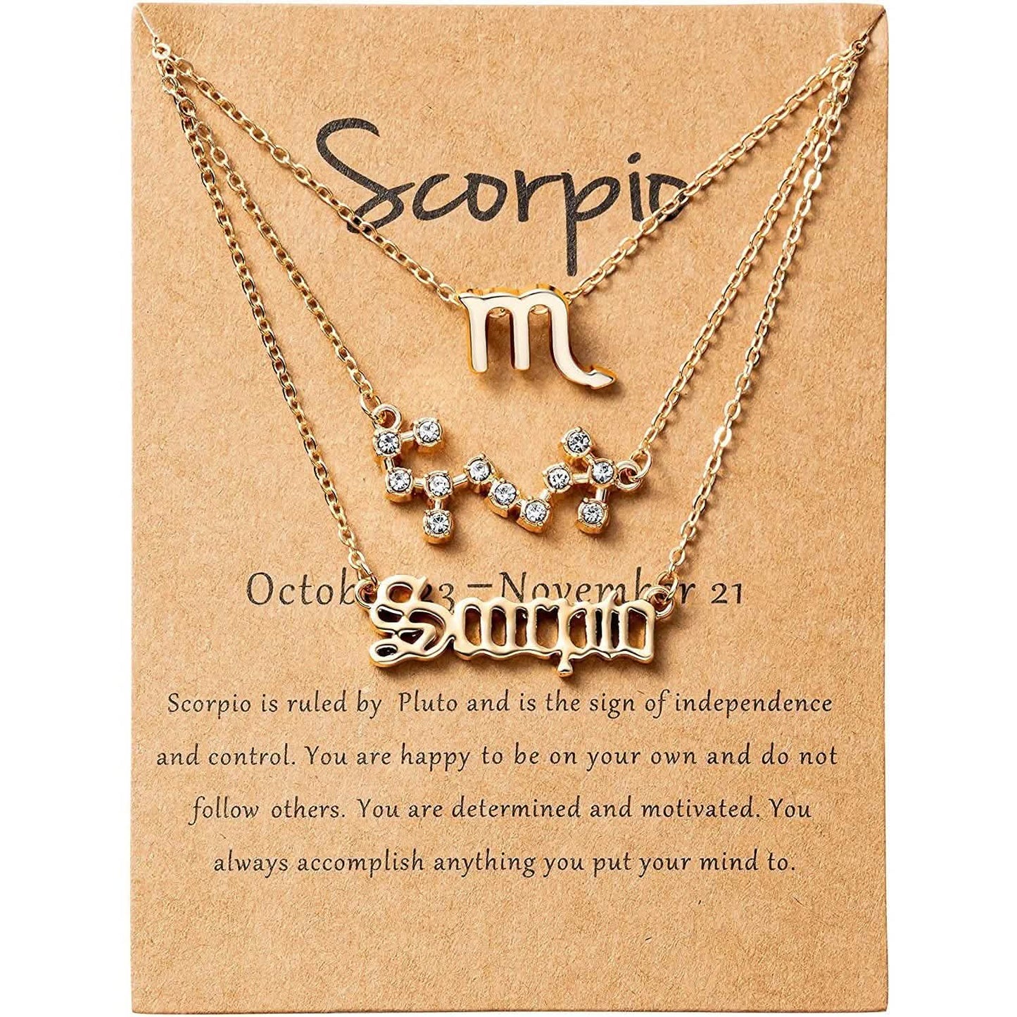 3-Piece: Constellation Zodiac Layer Necklaces