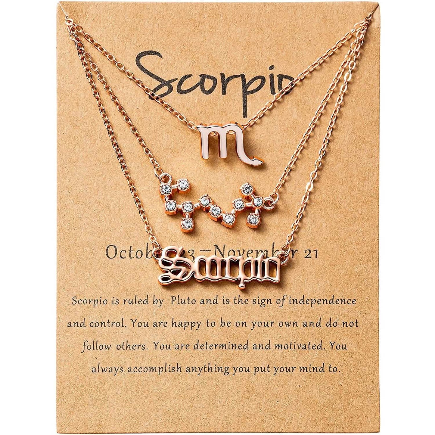 3-Piece: Constellation Zodiac Layer Necklaces