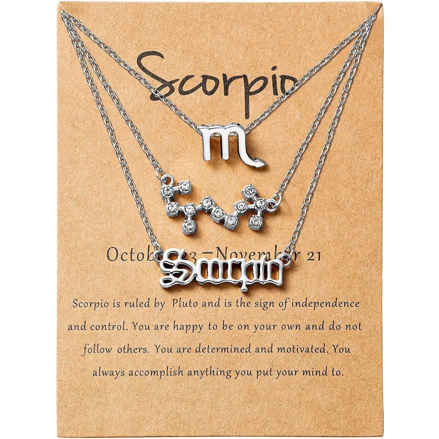 3-Piece: Constellation Zodiac Layer Necklaces