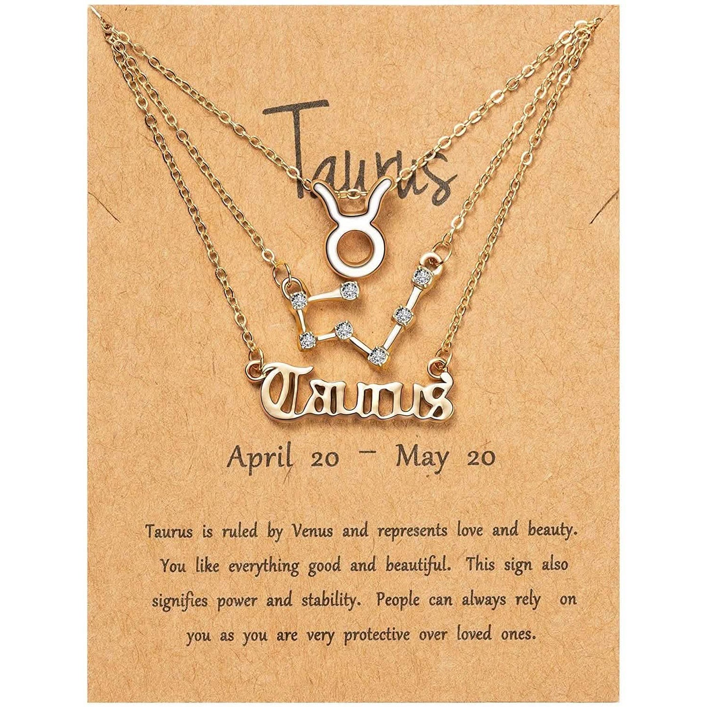 3-Piece: Constellation Zodiac Layer Necklaces