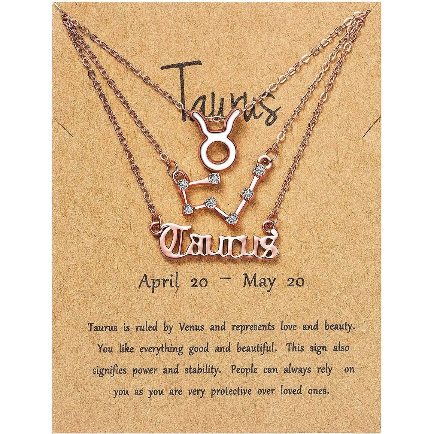 3-Piece: Constellation Zodiac Layer Necklaces